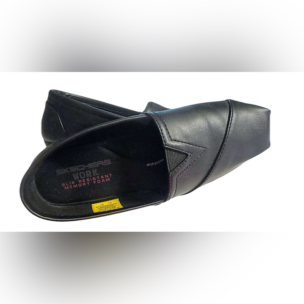 Skechers Work Black Slip Resistant Memory Foam Loafers 👞